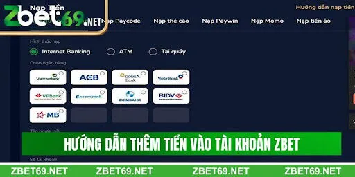 Các phương thức nạp tiền vào tài khoản nhanh chóng