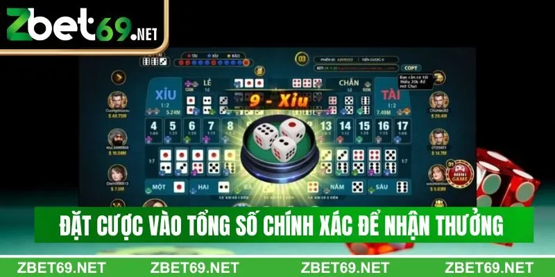 Đặt cược vào tổng số chính xác để nhận thưởng hấp dẫn